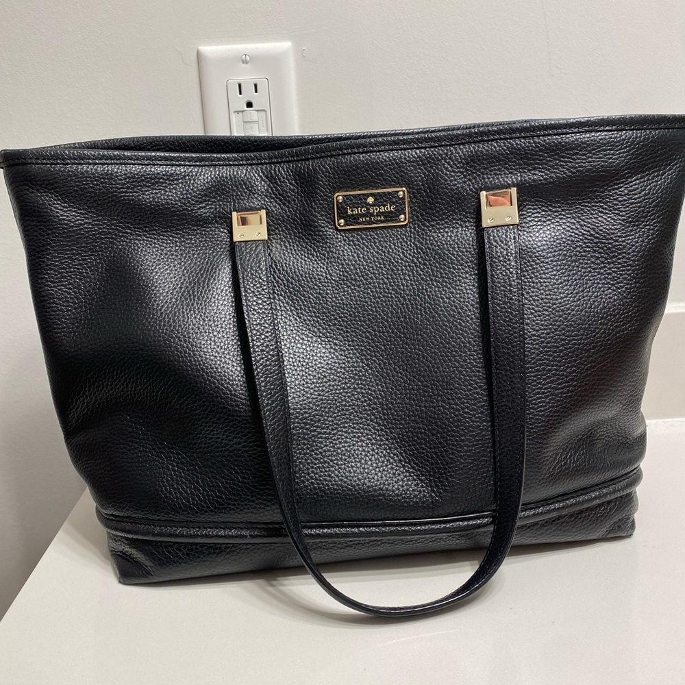Kate Spade Black Pebbled Leather Tote